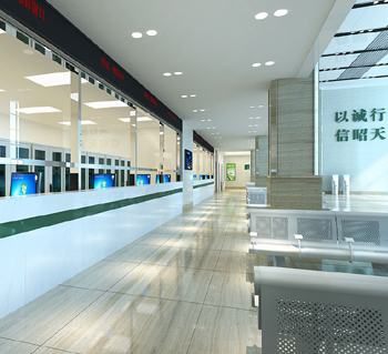 <b>门诊大厅(Outpatient Hall)</b>,西安医疗净化公司,手术室净化工程,层流手术室设计,手术室施工,食品药厂,净化车间,医用气体,净化空调机组,陕西射线防护,供应室净化施工,实验室净化设计,医院净化工程,CT室净化设计,